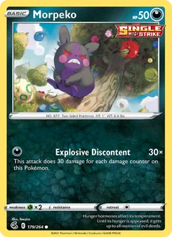 Morpeko 179/264, carta de Pokémon de Golpe Fusión