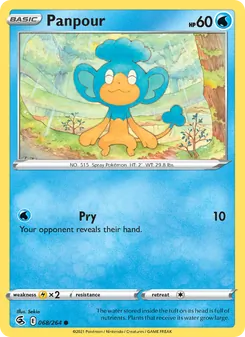 Panpour 68/264, carta de Pokémon de Golpe Fusión