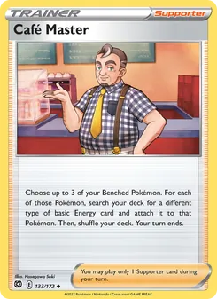 Barista 133/172, carta de Pokémon de Astros Brillantes