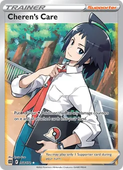 Cuidados de Cheren 168/172, carta de Pokémon de Astros Brillantes
