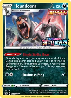 Houndoom SWSH090, carta de Pokémon de Cartas de promoción ESES
