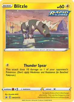 Blitzle SWSH173, carta de Pokémon de Cartas de promoción ESES