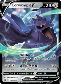 Corviknight V SWSH200, carta de Pokémon de Cartas de promoción ESES