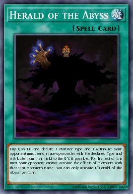 Heraldo del Abismo MP19-201, carta de Yu-Gi-Oh! de 2019 Gold Sarcophagus Tin Mega Pack
