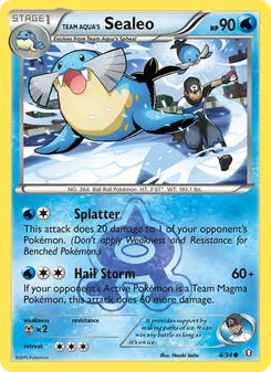 Team Aqua's Sealeo 4/34, carta de Pokémon de Double Crisis