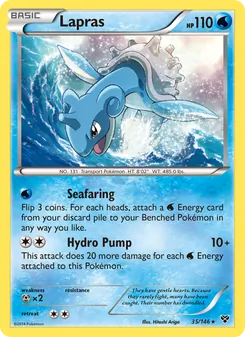 Lapras 35/146, carta de Pokémon de XY