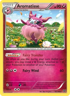 Aromatisse 93/146, carta de Pokémon de XY