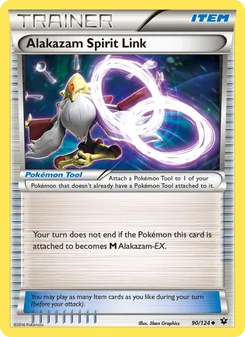 Vínculo Espiritual de Alakazam 90/124, carta de Pokémon de Destinos Enfrentados