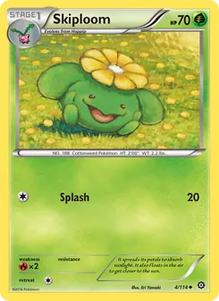 Skiploom 4/114, carta de Pokémon de Asedio de Vapor