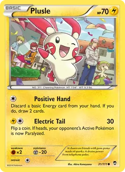 Plusle 31/111, carta de Pokémon de Puños Furiosos