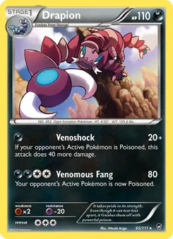 Drapion 65/111, carta de Pokémon de Puños Furiosos