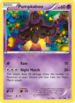 Pumpkaboo 44/119, carta de Pokémon de Fuerzas Fantasmales