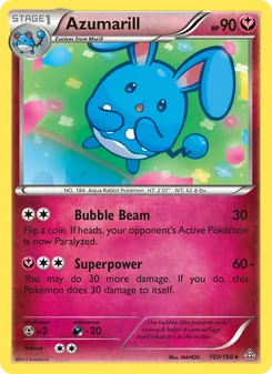 Azumarill 103/160, carta de Pokémon de Duelos Primigenios