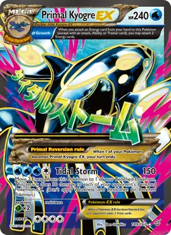 Kyogre Primigenio EX 149/160, carta de Pokémon de Duelos Primigenios