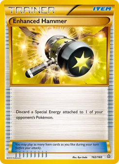 Martillo Mejorado 162/160, carta de Pokémon de Duelos Primigenios