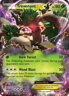Trevenant EX 19/160, carta de Pokémon de Duelos Primigenios