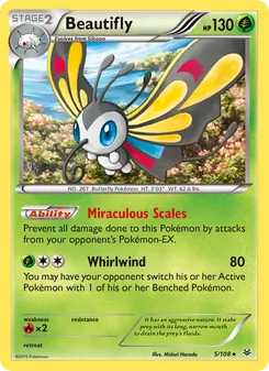 Beautifly 5/108, carta de Pokémon de Cielos Rugientes