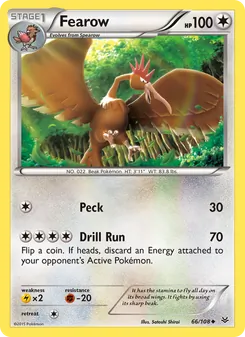 Fearow 66/108, carta de Pokémon de Cielos Rugientes