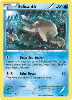Relicanth 23/98, carta de Pokémon de Antiguos Orígenes