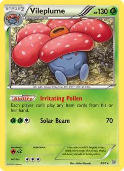Vileplume 3/98, carta de Pokémon de Antiguos Orígenes