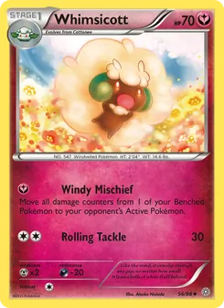 Whimsicott 56/98, carta de Pokémon de Antiguos Orígenes