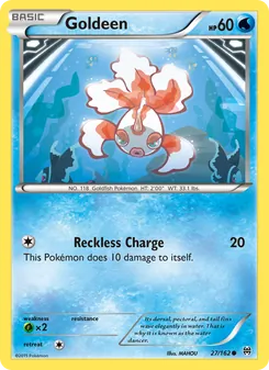 Goldeen 27/162, carta de Pokémon de Turbo Impulso