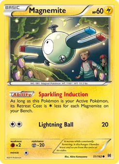 Magnemite 51/162, carta de Pokémon de Turbo Impulso