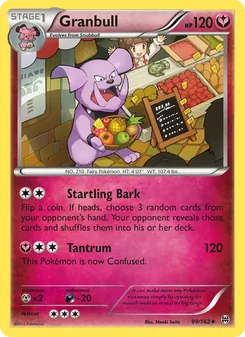 Granbull 99/162, carta de Pokémon de Turbo Impulso