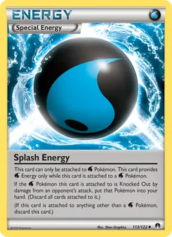 Energía Salpicadura 113/122, carta de Pokémon de TURBOLímite