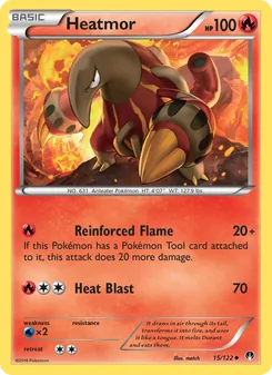 Heatmor 15/122, carta de Pokémon de TURBOLímite