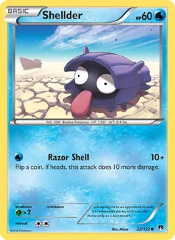 Shellder 22/122, carta de Pokémon de TURBOLímite