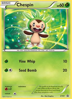 Chespin XY01, carta de Pokémon de XY Cartas de promoción