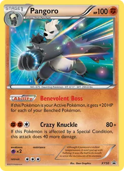 Pangoro XY50, carta de Pokémon de XY Cartas de promoción